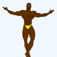 arms_up beak beard brown_skin buff closed_mouth gigachad hand underpants variant:unknown xavier_renegade_angel // 1080x1080 // 14.4KB