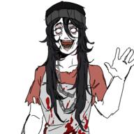 beanie blood clothes female glasses hair horror open_mouth scary variant:soytan wave zombie // 1280x1280 // 495.9KB