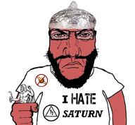 arm beard closed_mouth fist glasses hair hand i_hate planet punisher_face red_skin saturn soyjak subvariant:science_lover text tin_foil variant:markiplier_soyjak // 1017x935 // 500.3KB