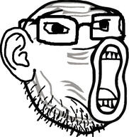 ear glasses hybrid open_mouth rage_comic soyjak stubble variant:unknown // 467x492 // 137.2KB