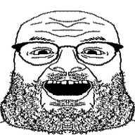 3dgifmaker animated content_aware glasses mirrored open_mouth soyjak stubble variant:its_out_get_in_here // 202x202 // 4.8MB