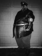 armband belt black_and_white boot cap clothes dagger fat full_body giga gigachad hat irl jacket low_resolution nas:gigachad obese series:eatlers shoe swastika // 750x1003 // 83.6KB