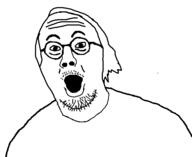 clothes glasses hair mustache open_mouth sam_hyde soyjak stubble variant:unknown // 543x443 // 15.5KB