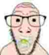 baby binky caca glasses low_quality pacifier small_eyes stubble subvariant:babyjak variant:dylanjak // 100x111 // 988