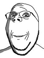 closed_mouth first_ominous_image glasses looking_at_you ominous shadow smile soyjak stubble subvariant:wholesome_soyjak teeth variant:gapejak // 600x800 // 25.4KB