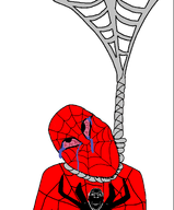 bloodshot_eyes crying hanging marvel_rivals spider_web spiderman variant:bernd // 1035x1249 // 189.2KB