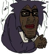 abbie_(fundamental_paper_education) acne blackheads brown_skin collar collared_shirt flies fpe fpe_chink_pedo_nigger fpe_chink_pedo_nigger2 fpegem fundamental_paper_education glasses happy_merchant large_lips lips moustache nigger purple_hair purple_shirt pus red_lips rubbing_hands series:esl_pedo_league stink_lines stubble subvariant:chudplier subvariant:threefourthsplier thick_eyebrows variant:chudjak variant:markiplier_soyjak wrinkles // 535x598 // 23.2KB