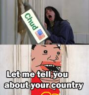 american_flag amerimutt axe hair impish mutt mutt_lips muttoid nas:amerimutt pol_(soyjak_party) text the_shining // 600x638 // 553.2KB