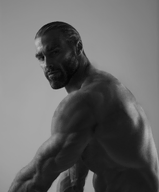 beard buff grey_background grey_skin looking_at_you nas:gigachad template