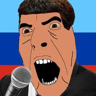 clothes flag hair joseph_kobzon luhansk microphone no_beard open_mouth russia singing suit variant:cobson // 721x720 // 274.1KB
