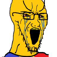 bloodshot_eyes clothes country crying flag flag:romania glasses large_eyebrows open_mouth romania soyjak stretched_mouth stubble variant:soyak yellow_teeth // 785x1000 // 13.1KB