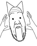 cat_ear hand no_glasses open_mouth series:unfunnycreature soyjak stubble unfunny_creature variant:ppp // 1000x1233 // 37.7KB