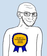 arm award badge closed_mouth ear glasses smirk smug soyjak stubble subvariant:soyak_(smug) text variant:soyak // 970x1150 // 171.7KB