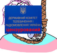 bloodshot_eyes censored crying dead flag glasses hair hanging mustache oink open_mouth purple_hair rope russo_ukrainian_war soyjak stubble suicide tongue tranny ukraine variant:bernd yellow_teeth // 768x719 // 137.8KB