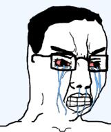 bloodshot_eyes chud crying glasses hair template transparent_background variant:chudjak // 645x770 // 17.1KB