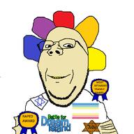 award battle_for_dream_island bfdi dandy's_world flag:minor_attracted_person flower jude map_(pedophile) pedophile plant retroslop roblox star_of_david subvariant:wholesome_soyjak variant:gapejak yellow_teeth // 1200x1202 // 205.4KB