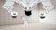 4soyjaks angel arm clothes contra full_body glasses headband konami leg one_eye open_mouth scared schizo soyjak stubble subvariant:soyak_(concerned) variant:soyak // 2913x1542 // 1024.0KB
