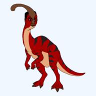 animal claw closed_mouth dinosaur frown full_body glasses horn parasaurolophus prehistoric reptile series:animaljaks series:dinosaurjaks soyjak tail variant:chudjak // 1600x1600 // 41.1KB