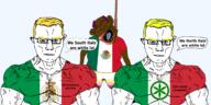 aryan bloodshot_eyes buff crying germanic italy map_(pedophile) mexican_flag mexico north_italian padania pedophile png satoko_houjou(namefag) south_italian subvariant:muscular_chud suicide unbothered variant:bernd variant:chudjak white_skin writing // 2240x1115 // 434.3KB