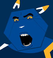 angry e621 esix furry open_mouth orange_sclera soyjak variant:cobson // 869x951 // 188.4KB