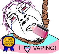 ack award bloodshot_eyes crying flag:transgender_pride_flag geek_bar glasses retard rope smoking stubble suicide tranny transheart troon vape variant:bernd // 768x719 // 135.2KB
