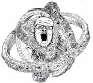 angel biblically_accurate_angel eyes glasses mustache open_mouth soyjak stubble variant:a24_slowburn_soyjak // 784x704 // 223.8KB