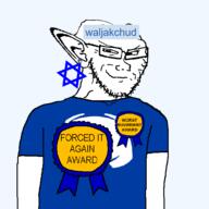 Waljakchud_(user) arm award clothes discord forced kike namefags smirk smug star_of_david variant:soyak // 600x600 // 27.1KB