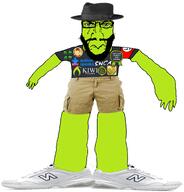 armband autism autism_speaks beak bird fedora full_body green_skin kiwifarms mister_metokur nazism reddit reddit_gold shitnobodycaresabout snca subvariant:science_lover swastika variant:markiplier_soyjak // 1493x1555 // 752.8KB