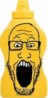 glasses mustard objectsoy open_mouth series:foodeez! soyjak stubble variant:markiplier_soyjak // 245x501 // 155.7KB