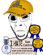 award awards clothes don't_treat_on_me funko_pop gentile goy goyim gun_control hat hate i_hate libertarian national_rifle_association snake soyjak subvariant:hydrocephason text variant:cobson // 691x892 // 450.6KB