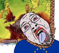 ack bloodshot_eyes crying europe european_union flag flag:european_union glasses hanging map mustache noose open_mouth rope soyjak star stubble suicide sweating tongue variant:bernd yellow_teeth // 952x860 // 349.0KB