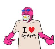 baby doll_(user) glasses heart i_love merge pacifier pink_skin soyjak soyjak_party stubble text variant:gapejak variant:shirtjak // 648x581 // 85.7KB