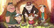 cartoon clothes dipper_pines disney fat female fez girl glasses grass gravity_falls grunkle_stan hair happy hat mabel_pines mushroom picture rock smile smug soos_ramirez stubble subvariant:female_cobson subvariant:massjak tree variant:cobson variant:gapejak variant:impish_soyak_ears variant:meximutt wendy_corduroy // 1200x630 // 1.2MB