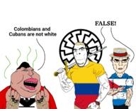 3soyjaks FerdinandDist(namefag) aryan aztecchicano(namefag) blond blue_eyes brown_skin buff chud cuba lips mexico meximutt mustache sonnenrad stink_lines unbothered unbotheredchud variant:chudjak variant:cobson variant:meximutt volker41(namefag) white_skin // 1191x947 // 457.2KB