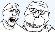 2soyjaks bonnie_(fnaf) glasses hair open_mouth scared soyjak stubble template transparent_background variant:windyjak // 336x195 // 8.0KB