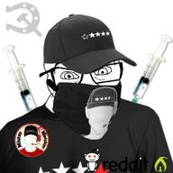 angry arm clothes communism glasses hat horseshoe_theory kiwifarms mister_metokur needle reddit text variant:feraljak // 680x680 // 52.2KB
