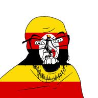 angry country flag glasses jacksepticeye looking_at_you mustache open_mouth soyjak stubble teeth uganda variant:feraljak youtube // 1500x1500 // 32.6KB