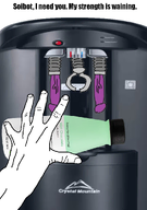 dildo hand holding_object machine soy soylent soylent_(mint_chocolate) soylent_bottle text variant:handdox // 700x997 // 286.1KB