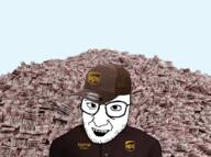 cap clothes glasses hat irl negative_money soyjak stubble text tshirt ups variant:snopesjak // 1242x928 // 291.6KB