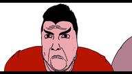 angry animated artist:romanian_schizo biting_lip blood bloodshot_eyes brown_skin clothes fat gore hair jetstream_sam katana metal_gear nikocado_avocado open_mouth orlin sound soyjak stubble swastika variant:cobson video white_skin // 1920x1080, 25.7s // 5.2MB