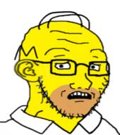 balding beard brown_beard clothes ear glasses half_open_mouth homer_simpson marge meta:low_resolution scared soyjak stubble subvariant:soyak_(concerned) the_simpsons variant:soyak yellow_skin // 221x250 // 52.1KB