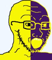 football_kit_archive glasses icon logo open_mouth purple soccer soyjak stubble template variant:soyak yellow // 1155x1326 // 196.2KB