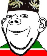 clothes ear flag flag:tatarstan hat no_eyebrows russia smile soyjak stubble tatar tatarstan variant:impish // 670x792 // 199.3KB