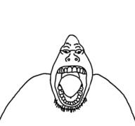 brainlet derp glasses impish open_mouth small_eyes small_face small_head soyjak stubble subvariant:pinheadjak variant:bernd // 375x352 // 13.8KB