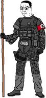 arm_band armor chainmail chud holding_object low_resolution riot_gear staff stick swastika variant:chudjak // 242x517 // 19.9KB