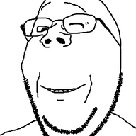 glasses smile soyjak stubble subvariant:wholesome_soyjak variant:gapejak wink // 619x771 // 7.6KB