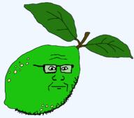 closed_mouth food foodjak fruit glasses green_skin lime neutral series:fruiterz! soyjak stubble subvariant:neutralplier variant:markiplier_soyjak // 1607x1421 // 39.4KB