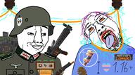 2soyjaks bloodshot_eyes closed_mouth crying glasses helmet minecraft modding mustache nazism open_mouth purple_hair rope smile soyjak stubble tongue tranny variant:bernd variant:chudjak // 1920x1080 // 828.1KB