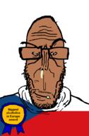 alcohol alcoholic award booger brown_skin country countrywar crying czechia europe european flag flag:czechia glasses hair mucus mutt red_eyes soyjak stubble subvariant:euromutt sweater text variant:markiplier_soyjak // 591x900 // 32.6KB