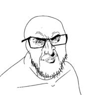 closed_mouth glasses punisher_face soyjak variant:feraljak // 1500x1500 // 176.9KB